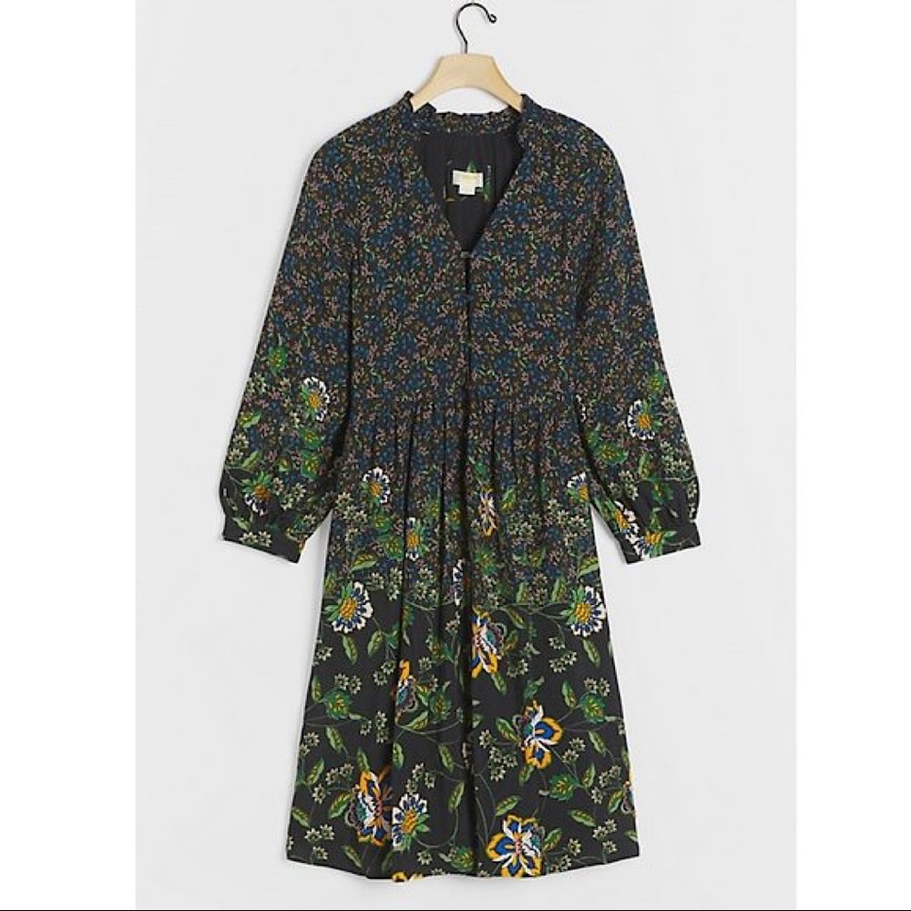 Anthropologie Dulcie Floral Midi Dress NWT SP